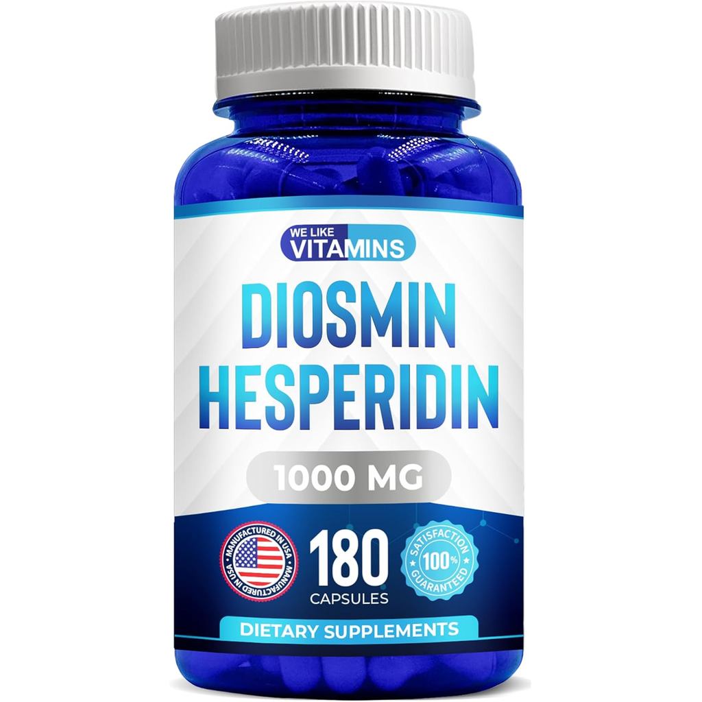 WeLikeVitaminsDiosminHesperidin1000mg–180Capsules–90DaySupply-DiosminandHesperidinSupplement–Helpsto