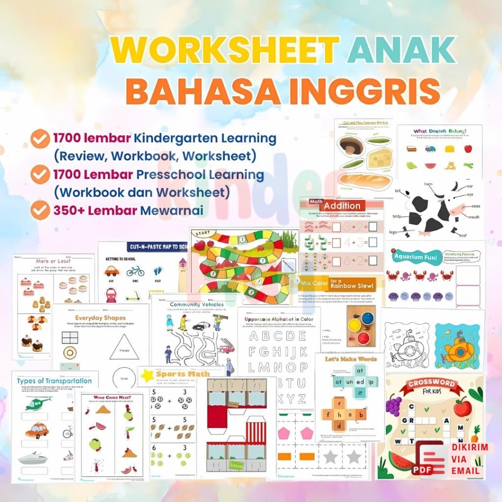 3700+ Worksheet Anak Bahasa Inggris | Worksheet Anak PAUD & TK | Belajar, Mewarnai & Aktivitas Seru