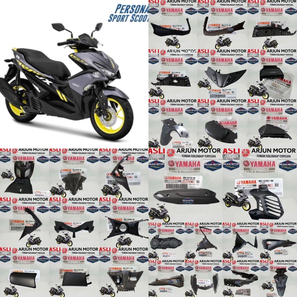 PAKET FULL COVER BODY KASAR FULL SET 22PC AEROX155 AEROX 155 OLD 2017 AMPE 2020 ORIGINAL YAMAHA