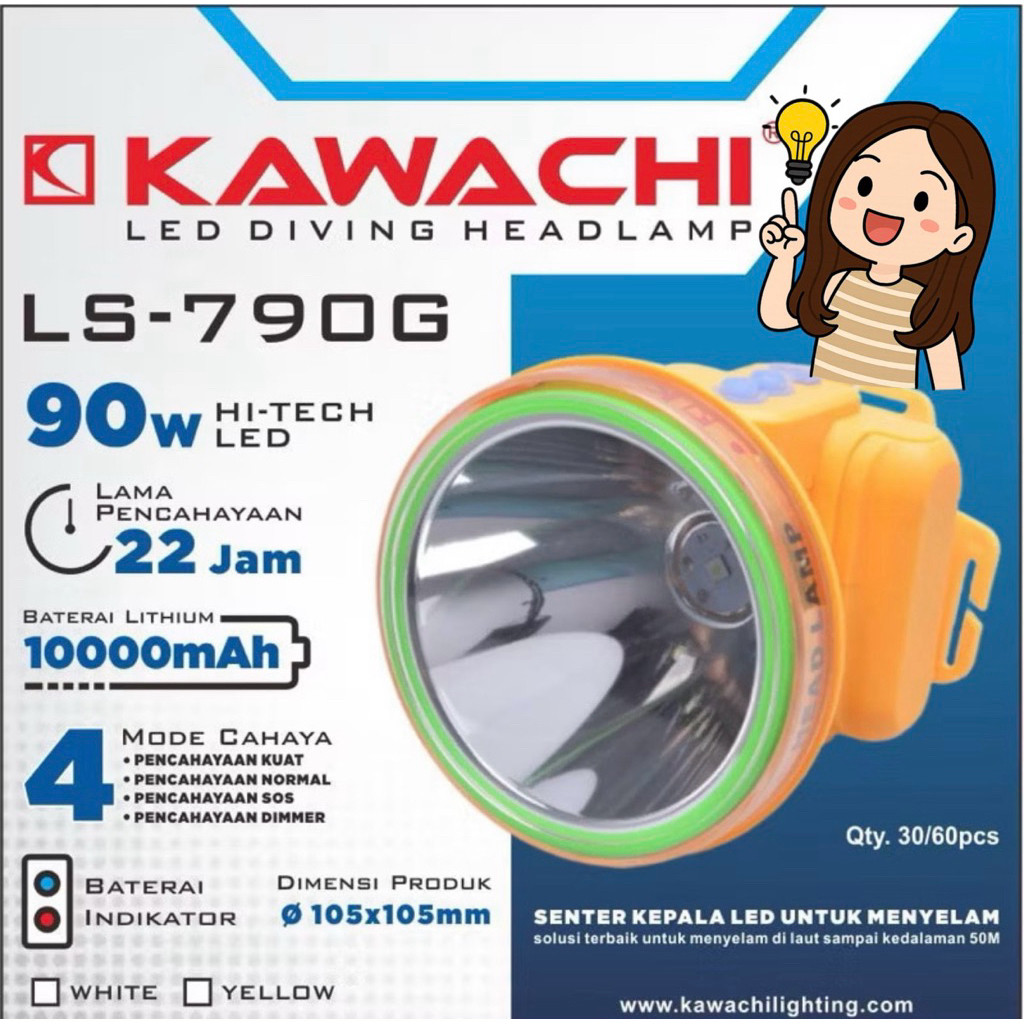 PROMO 5.5 SENTER KEPALA MENYELAM 90WATT LS 790G KAWACHI 50M HI-TECH 90W