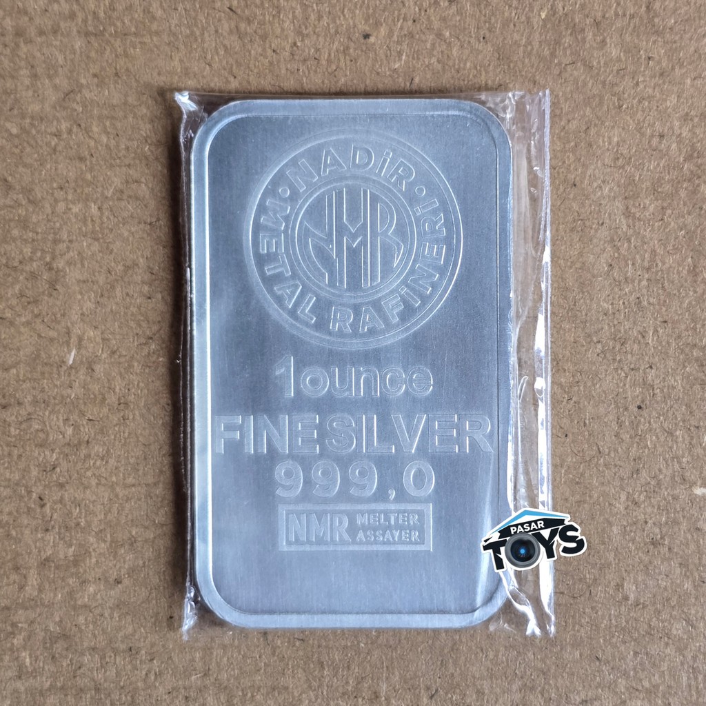 Silver Bar Nadir 1 Troy Oz 999 Fine Silver Batangan Perak Murni Logam Mulia Perak