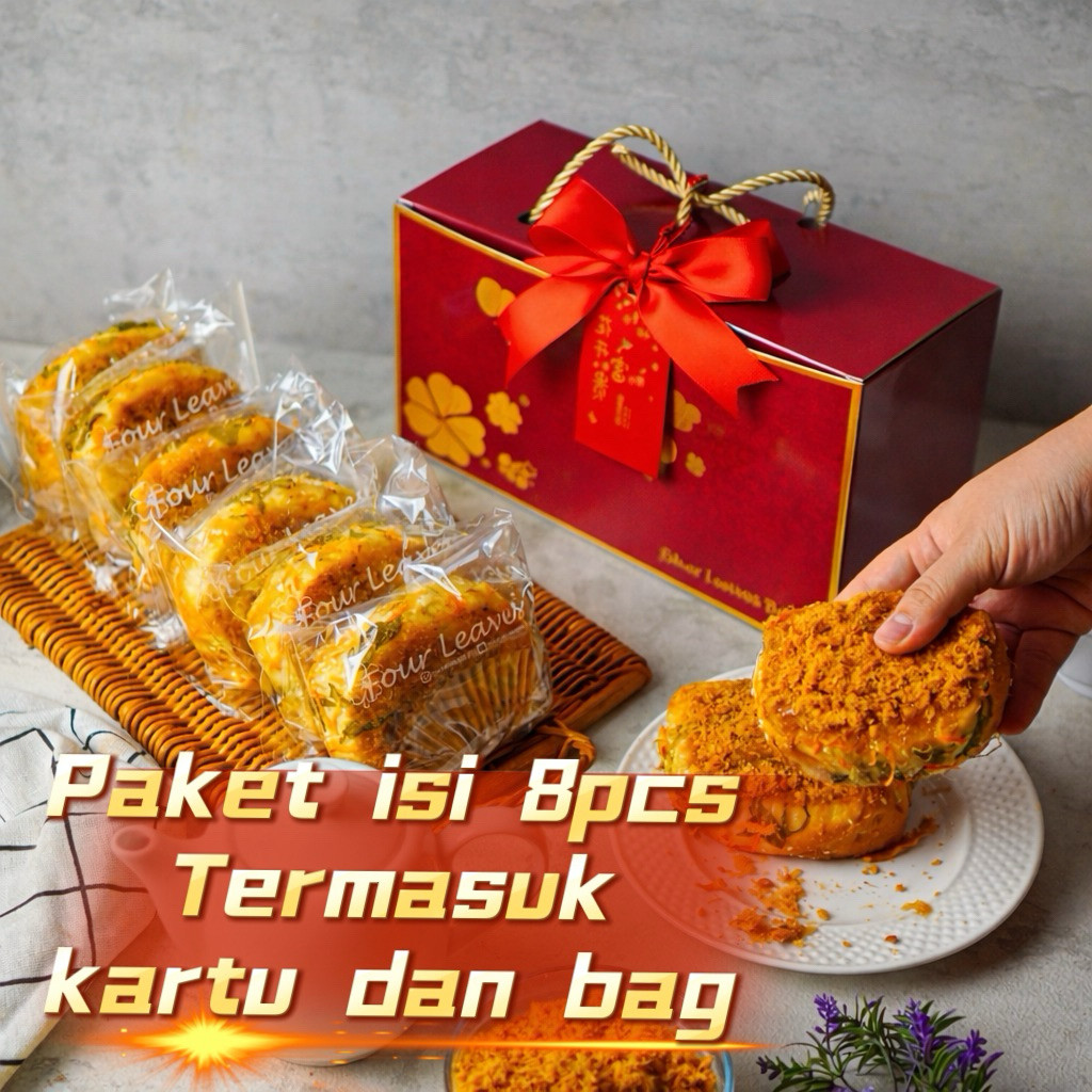 Kreasi|| Hampers roti floss roll / isi 8pcs / abon ayam / roti gulung / oleh oleh / goodie bag ulang