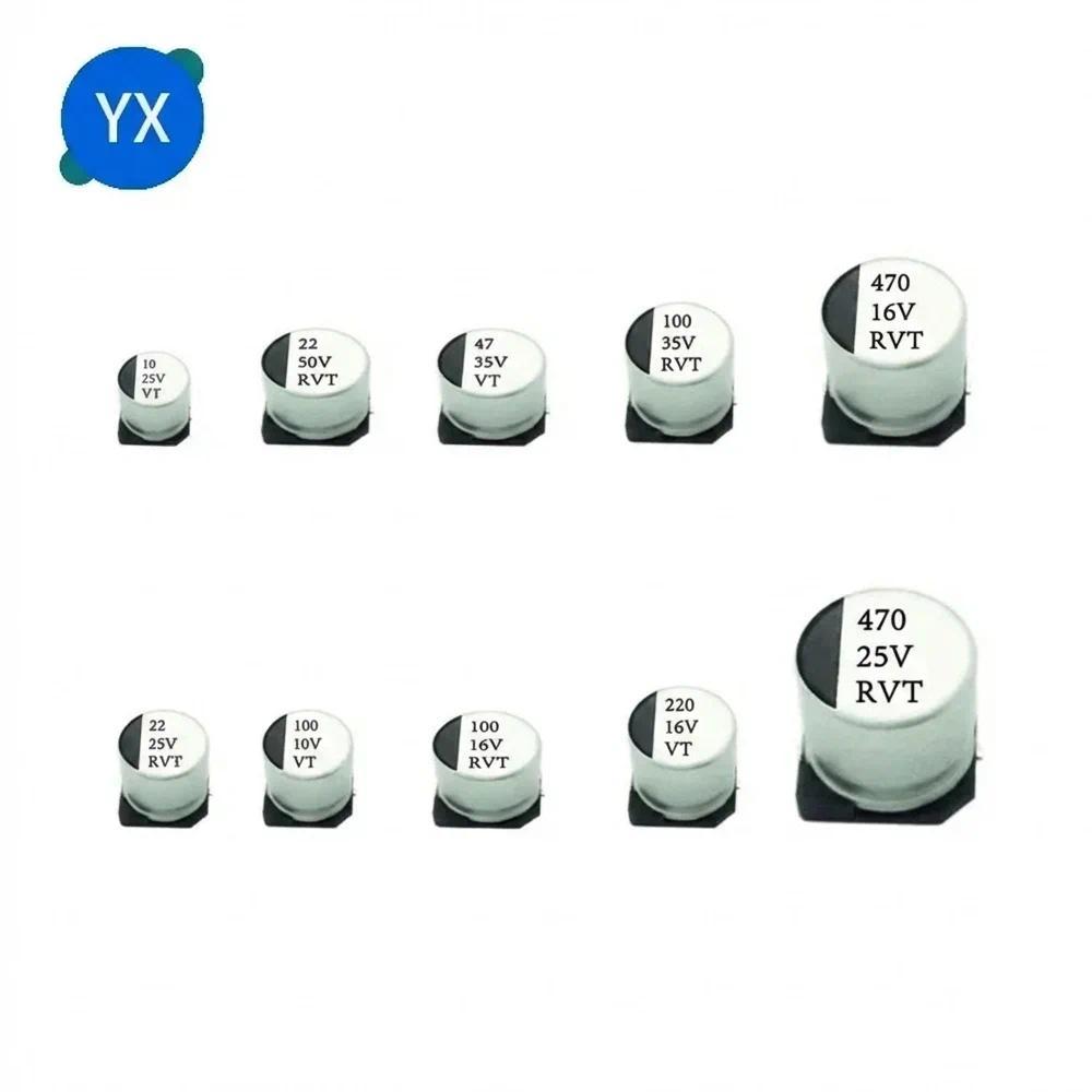 20PCS SMD Electrolytic Capacitor 6.3v 10v 16v 25v 35V 50V 0.1 1 2.2 3.3 4.7UF 10UF 22UF 33UF 47UF100