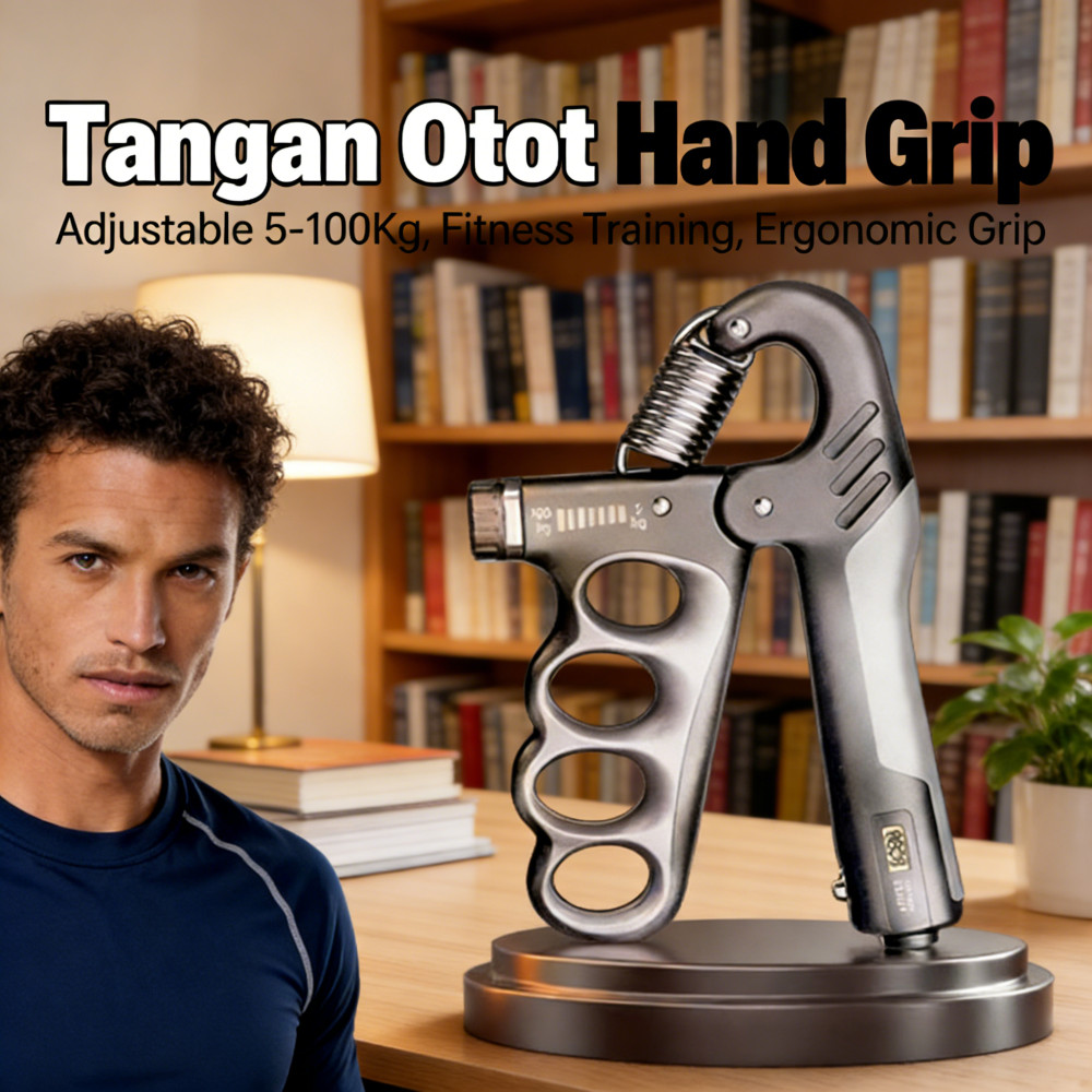 Latihan 100 Kg Tangan Hand Grip Fitness Alat Otot 5 Kg Adjustab