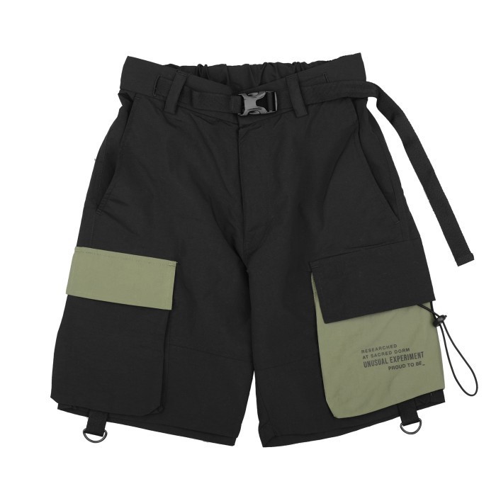 Russ Pants Celana Cargo Pendek Pria Blaxx Black ( Up To Big Size )