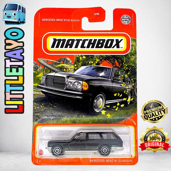 Matchbox Mercedes Benz W123 Wagon Hitam Diecast Mobil Eropa Muscle Classic