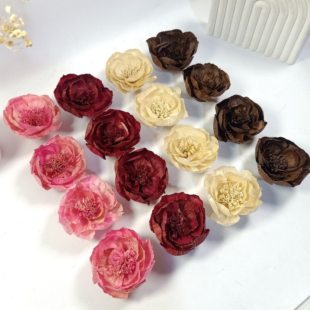 bunga klobot Peony tali bunga kering, klobot jagung, bunga jagung, grosir bunga klobot