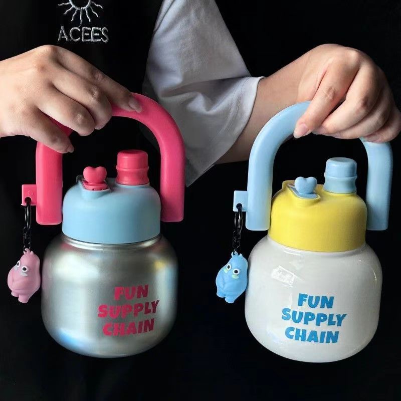 GROWSIR Botol Minum Infuser Buah Lucu 850ml Sedotan Saringan | Tumbler Anak Lucu Anti Bocor BPA FREE