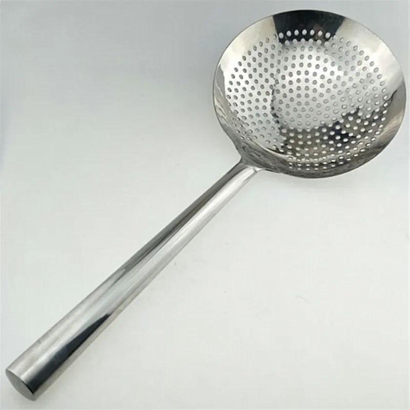long handle colander spoon cooker fried kitchen Large Big Mesh Strainer Cookware Oil Strainer Flour 
