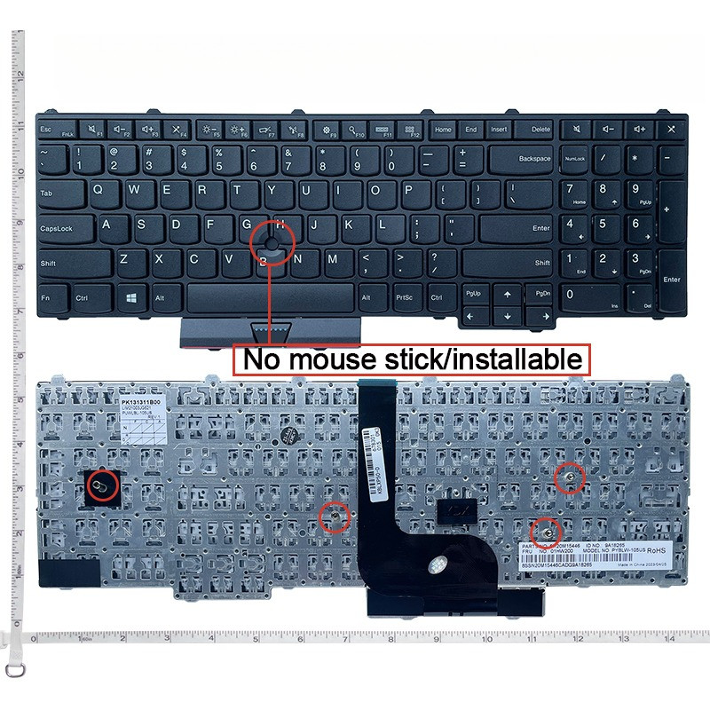 US English NEW Laptop Keyboard For Lenovo Thinkpad P50 P70 P70S P51 P71