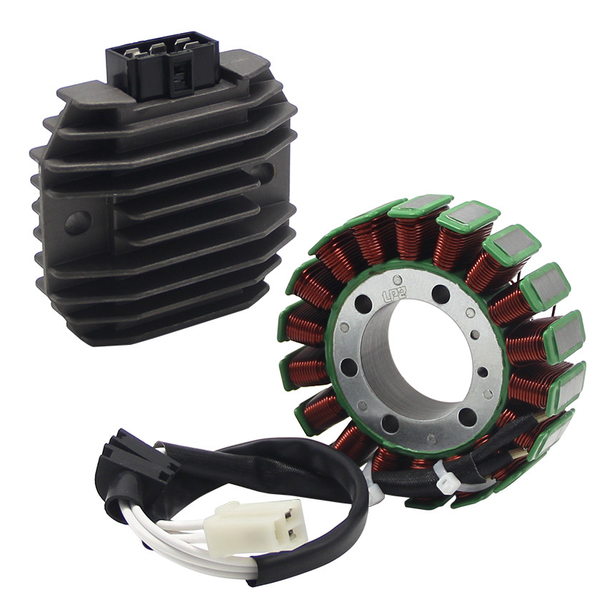 Motorcycle Ignition Generator Stator Coil+Voltage Stabilizer Rectifier Regulator Kit For Yamaha YZF 