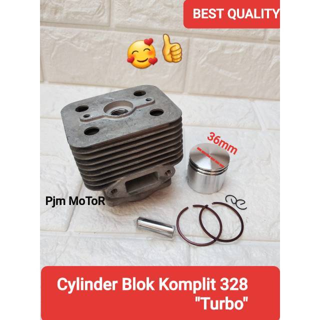 (turbo)Cylinder Blok Boringan Komplit Mesin Potong Rumput model tanika turbo  328 FR 368 Tanika Turb