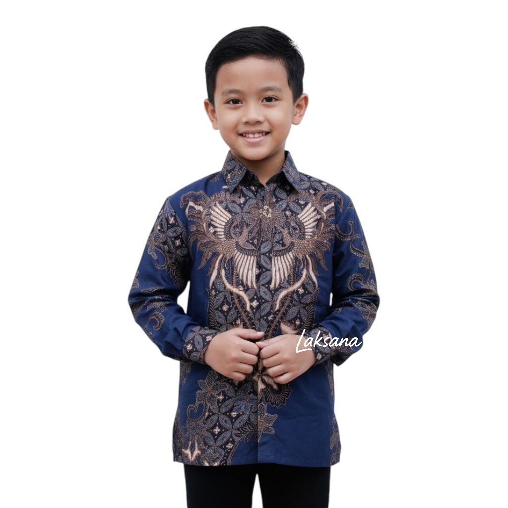 Laksana - Atasan Kemeja Anak Laki Laki Laksana Batik Shirt - Batik Anak Laki Laki Umur 1-12 Tahun