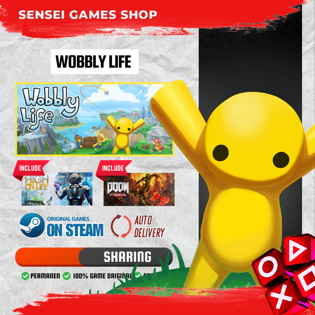 [BONUS GAME STEAM] Wobbly Life STEAM (Sharing With High On Life & DOOM Eternal) / AUTO DELIVERY / ST