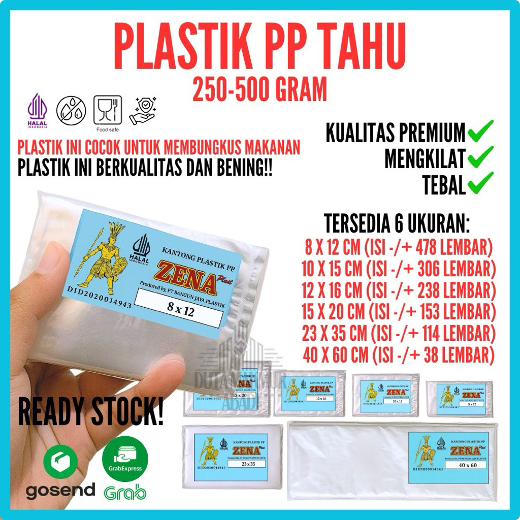 Kantong Plastik PP Bening Kecil Foodgrade Pembungkus Makanan| Plastik PP Tahu Tebal Bungkus Kerupuk 