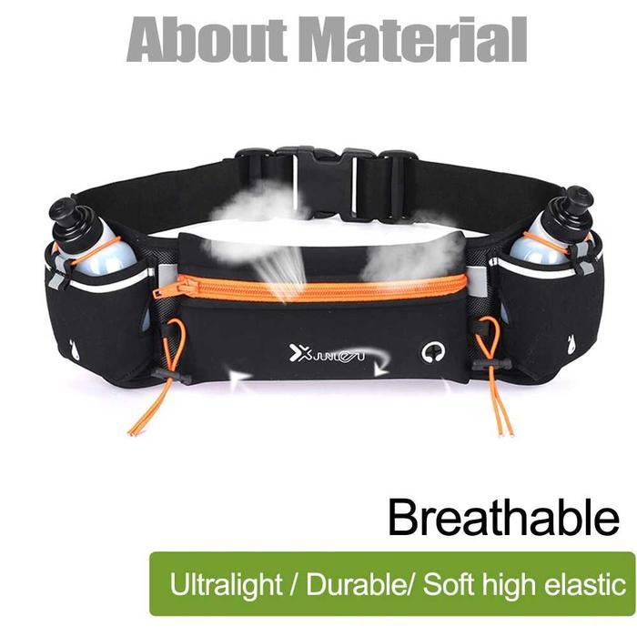 Tas Pinggang Olahraga Pria Wanita Gratis 2 Botol Minum