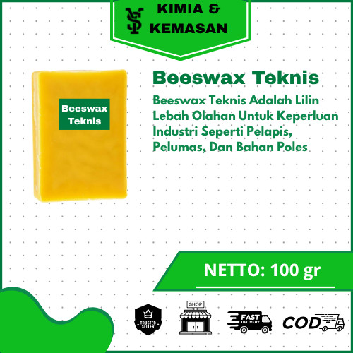 Beeswax Teknis (100gram) / Beeswax Balok / Lilin Lebah / Lilin Madu