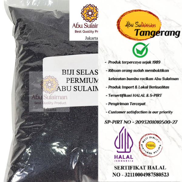 Abu Sulaiman Tangerang Biji Selasih 1kg / Basil Seed Import per 1 kg GROSIR KILOAN Abu Sulaiman Tang