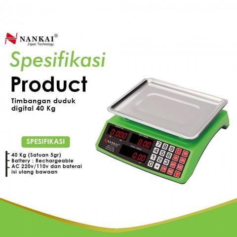 PROMO TIMBANGAN DUDUK DIGITAL 35 KG NANKAI / TIMBANGAN BUAH SAYUR - 40KG  Pasti Ori 