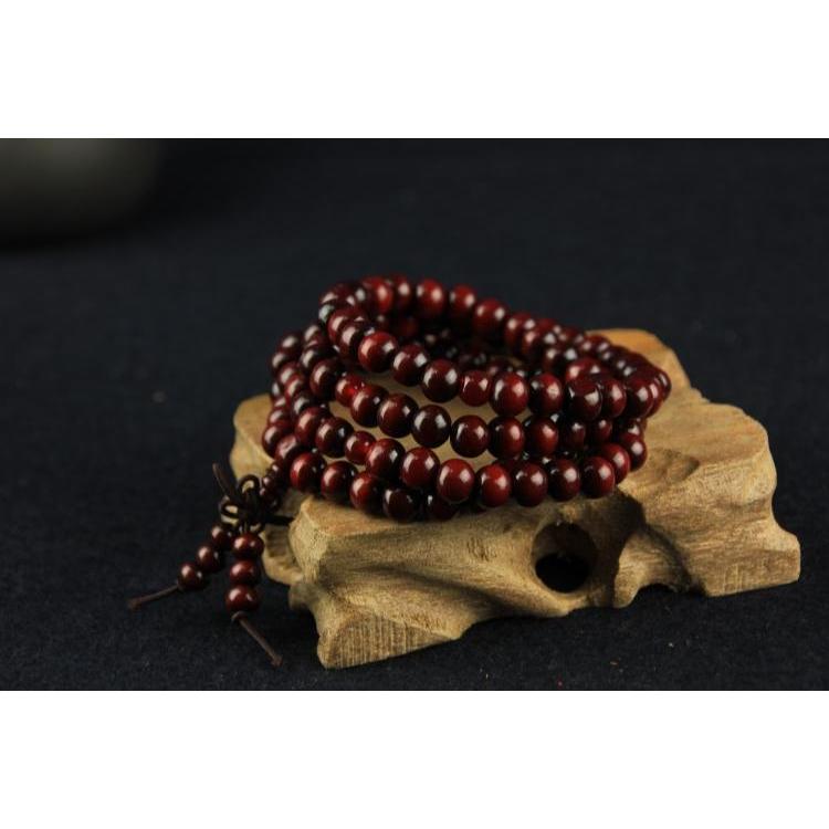 Red/Green/Black Sandalwood 8mm Carved Buddha Dumpy Buddha Bracelet bangle Handmade Classical Lucky B