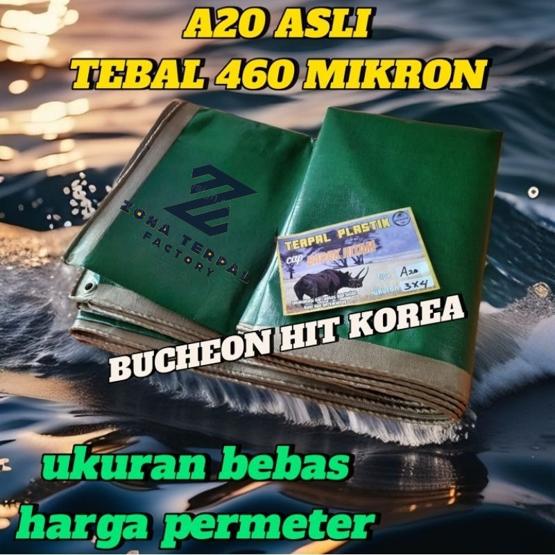 TERPAL LEMBARAN A20 , A12 SUPER PELANGI, A8 , A5 BUCHEON KOREA UKURAN BEBAS HARGA PERMETER