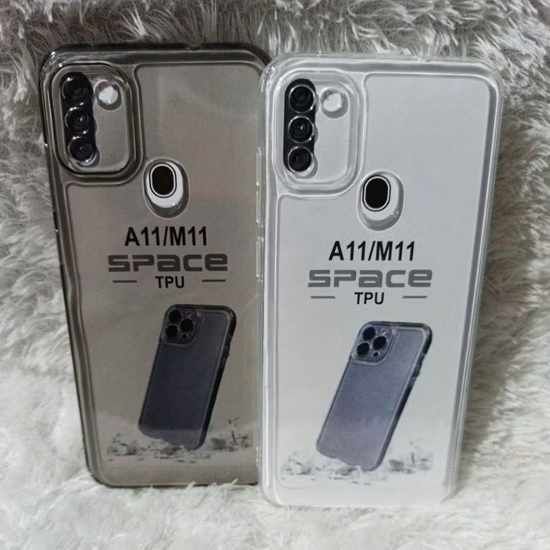 PROMO Soft Case Casing Original Space Samsung A11/M11 Silikon Bening Transparan Pelindung Belakang H