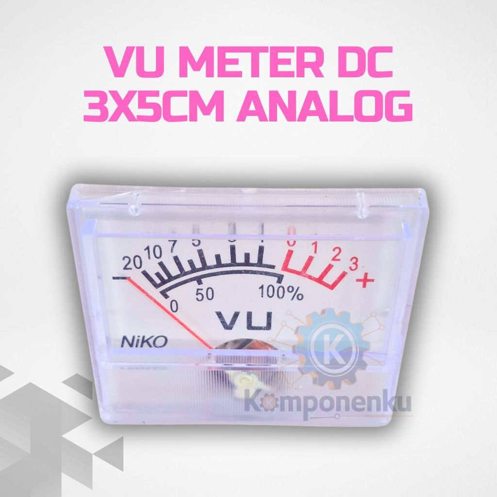 VU Meter Analog DC 3x5cm Power Supply Panel Audio