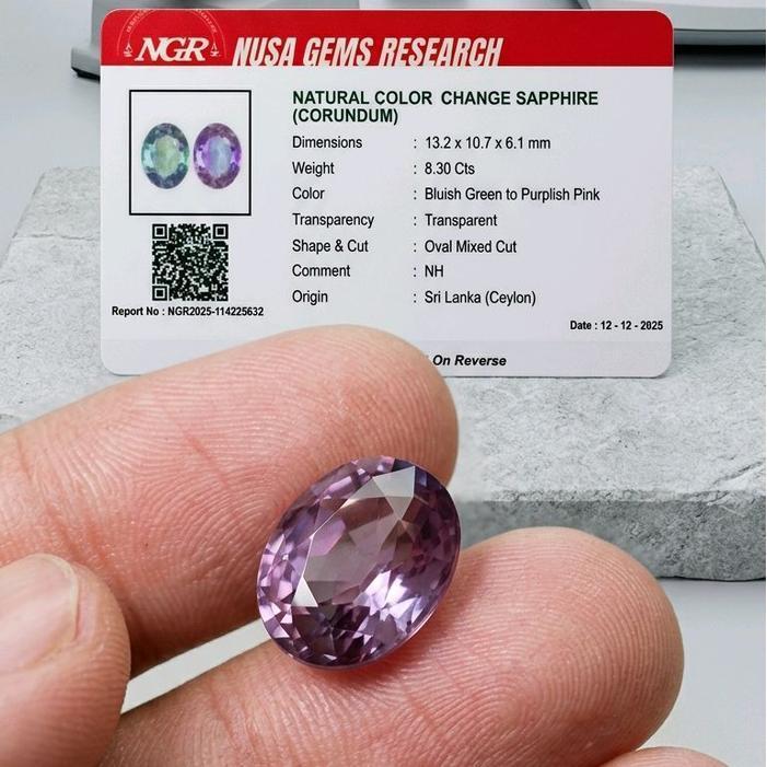 PERMATA COLOR CHANGE SAPPHIRE LOSSTONE BERSERTIFIKAT