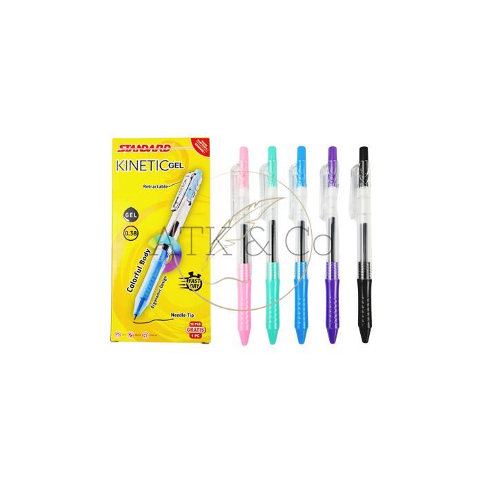 Pulpen Standard Kinetic Gel 0.38mm - Bolpen Pena Pen Gel Hitam 0,38 mm