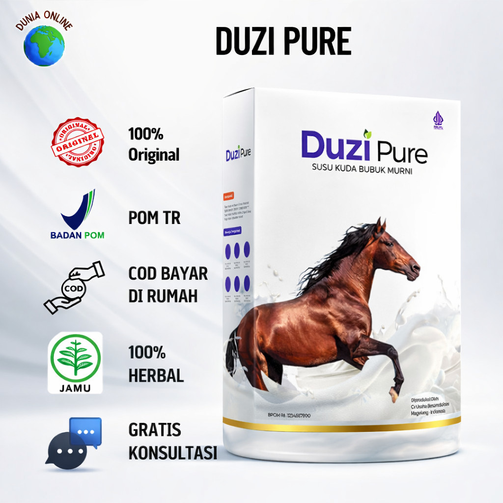 [ PROMO ] Duzi Pure Susu Kuda Bubuk Original Atasi Masalah Asam Urat  Rematik