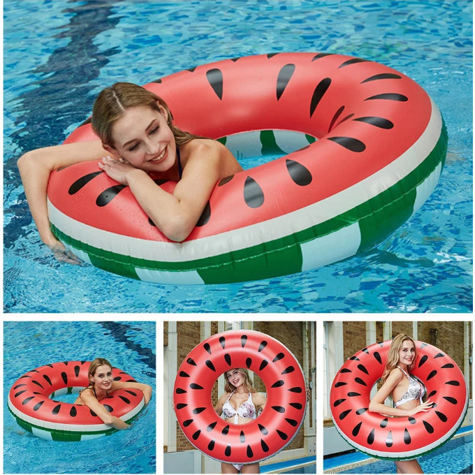MGV Ban Pelampung Renang Watermelon Inflatable Swimming Ring PVC 90cm - V06 -GG14