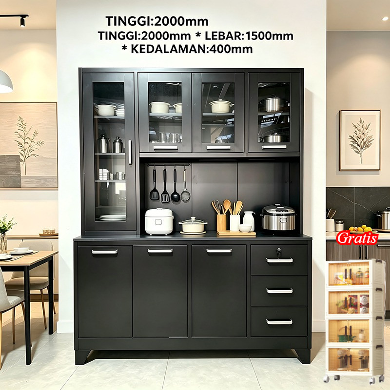 Belanja Rak Dapur, Bonus Lemari Plastik-Lemari Dapur / Rak Dapur / Kitchen Set / Kabinet Dapur/Lemar
