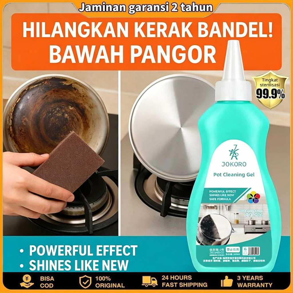 Pembersih Kerak Panci Ampuh Penghilang Noda Gosong Hitam Membandel Tanpa Menyebabkan Goresan Aman Di