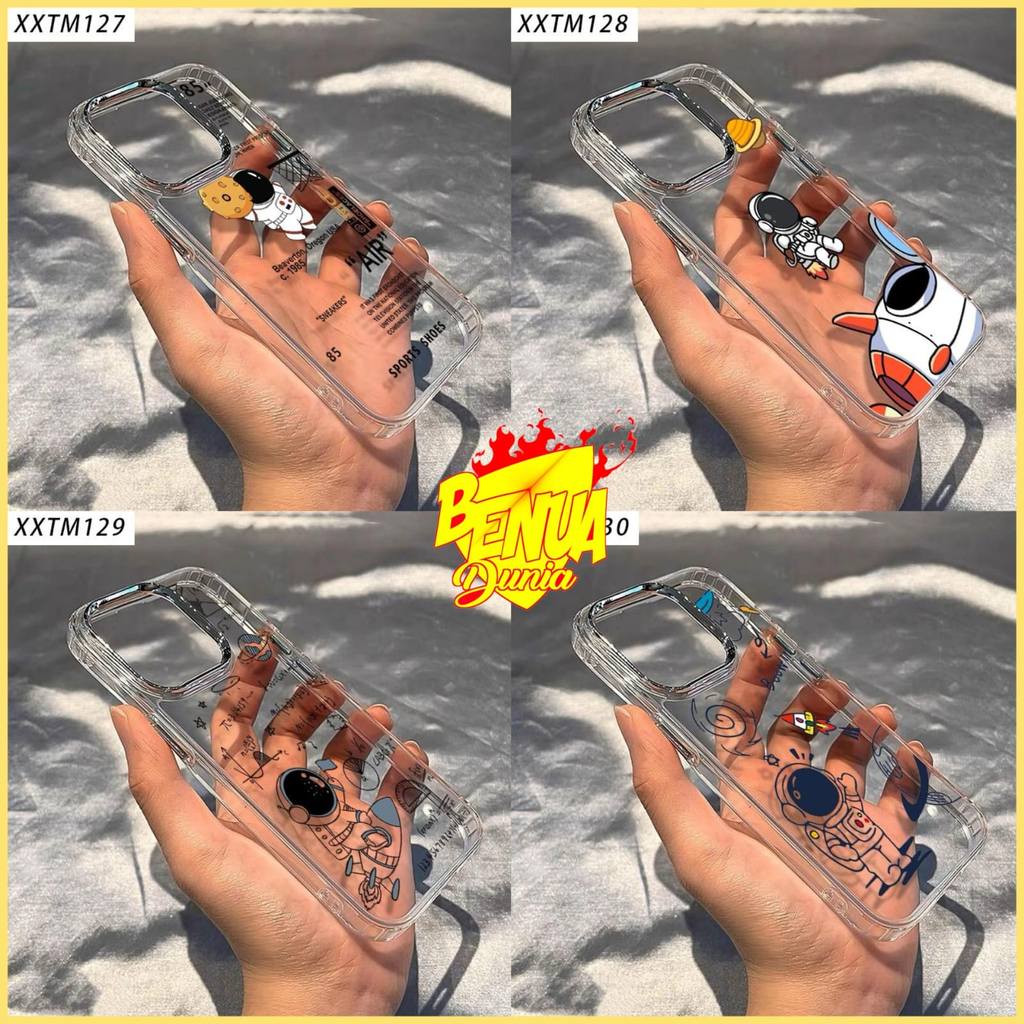 CASE CLEAR SPACE MILITARY DROP MOTIF ASTRONAUT FOR SAMSUNG A24 A25 A31 A32 A33 A34 A35 A36 A50 A50S 