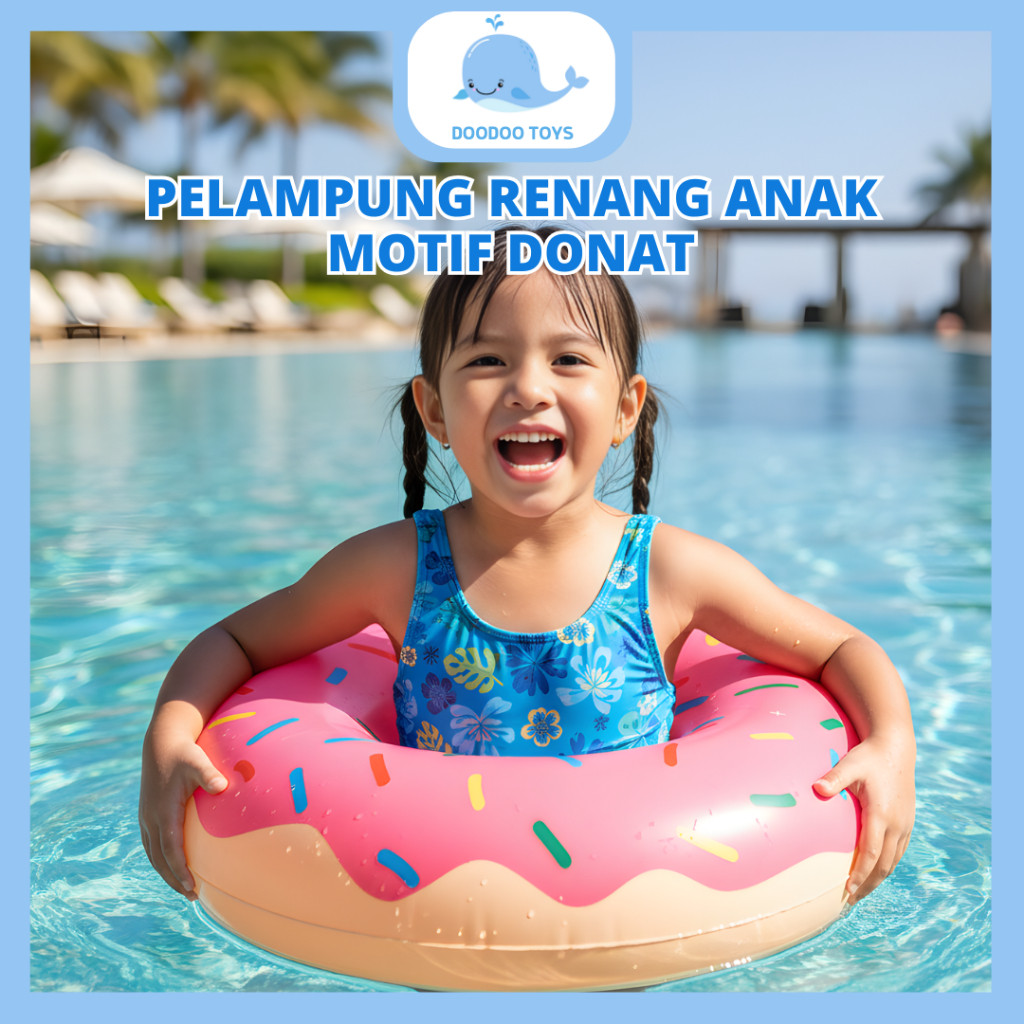 Pelampung Donat Renang Anak 5 Tahun Pelampung Ban Renang Anak Dan Dewasa Bentuk Donat Pink & Coklat