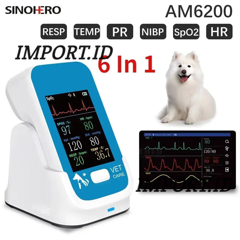 (IMPORT.CO) Veterinary Handheld Vital Signs Monitor Animal Bluetooth APP Patient Monitor SpO2/HR/Tem