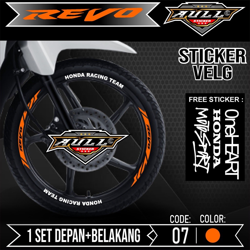 Stiker Cutting Velg REVO - Aksesoris Stiker Cutting Sticker List Velg Motor Honda REVO 110 Lis Pelek
