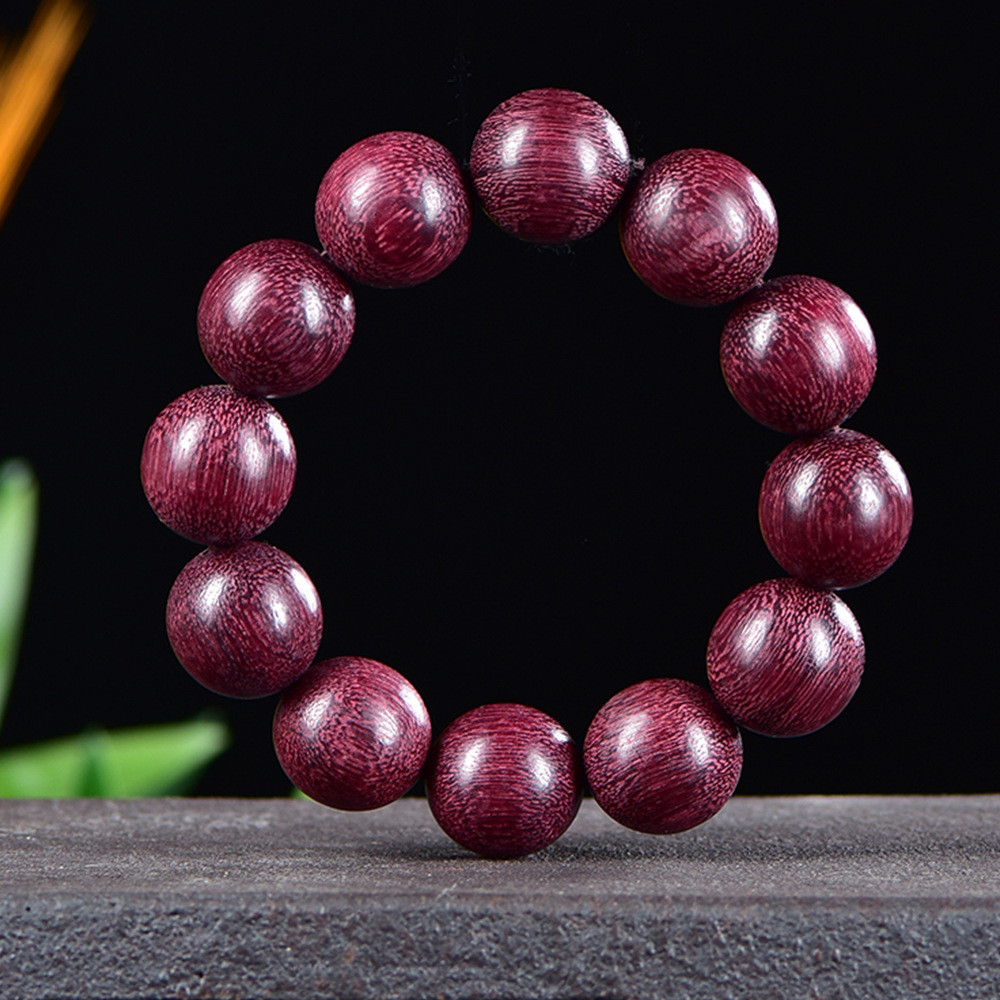 Gelang Violet Manik-manik Kayu Ungu untuk Pria dan Wanita108Manik-manik Gelang