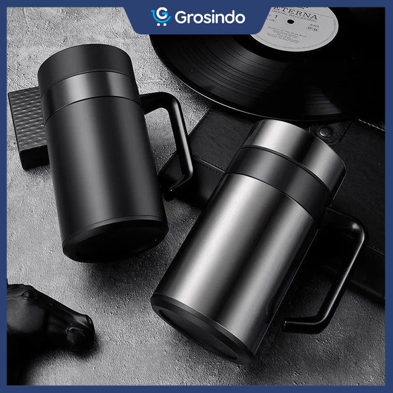 Termos Mug 400ML Tahan Panas & Dingin Tumbler Stainless Steel Premium Untuk Teh dan Kopi di Kantor
