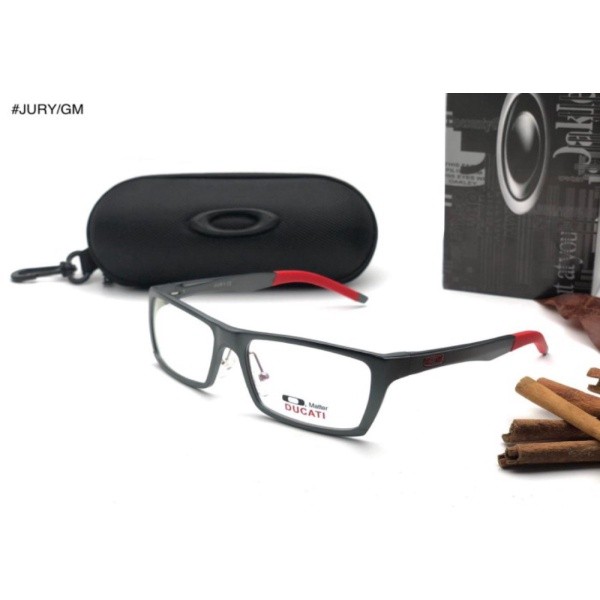 Frame Kacamata Minus Pria Oakley Jury Magnessium Alloy - Paket Lensa