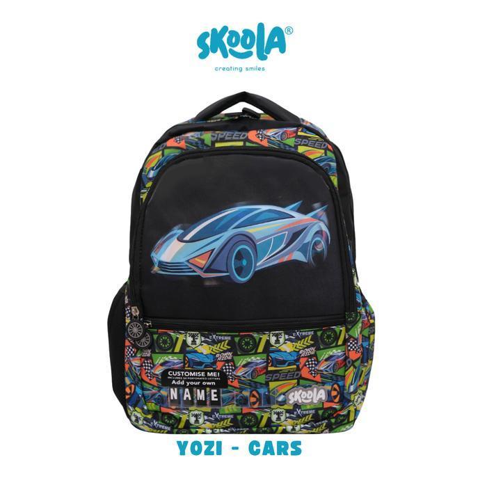 PROMO SPESIAL Skoola Tas Sekolah Anak SD Laki Laki Karakter Dino Cars 3D Custome Name - Yozi Finzi -