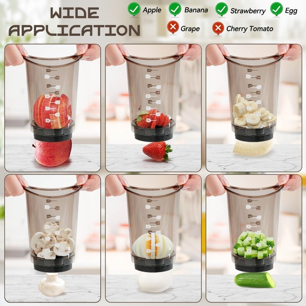 Easy to Use Cup Slicers Manual Operation Detachable Fruit Splitter MultiFunction Portable Detachable