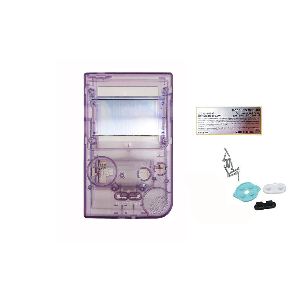 Customized IPS Housing Clear Shell with Original Conductive Rubber Pad Sticker for GBP Pocket Mofy H
