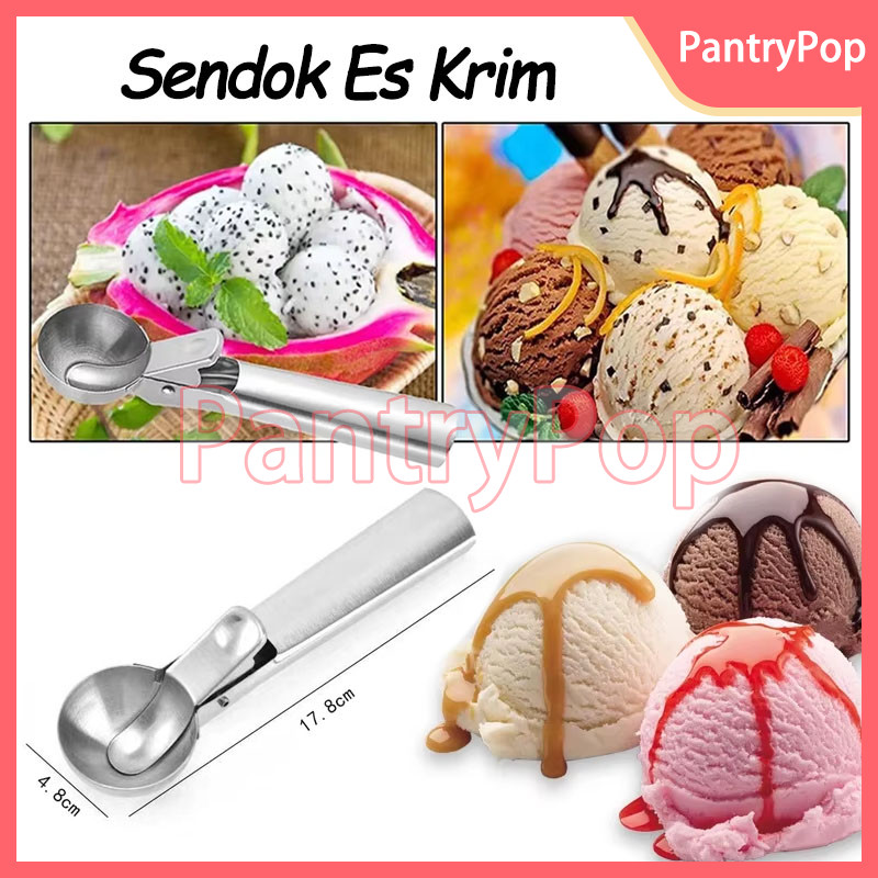 Sendok Es Krim/ Alat Skop Es Krim Bulat Sendok / Skop Es Krim Manual / Sendok Scoop Es Krim Dan Buah