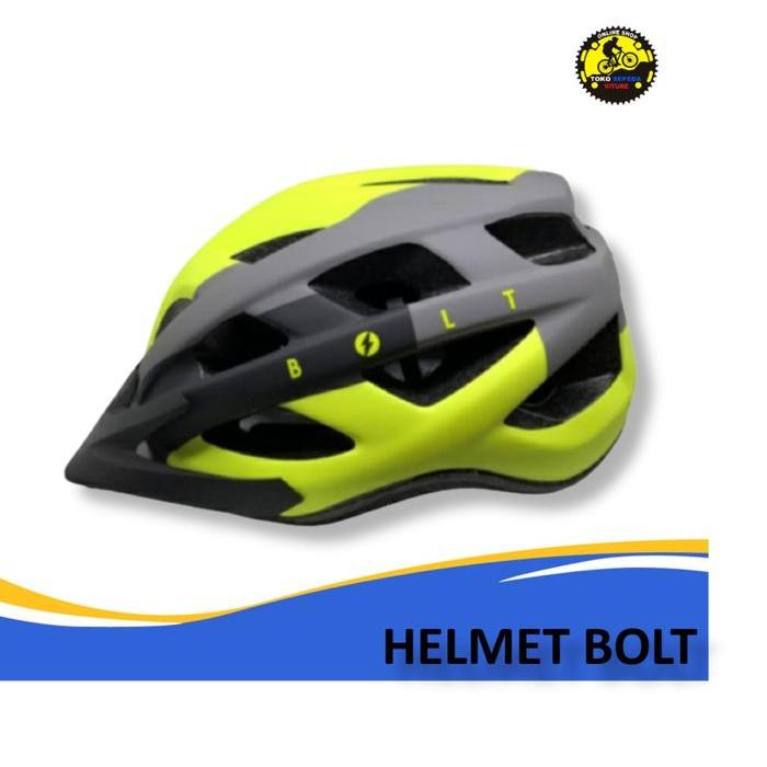 Helm Sepeda Merek Polygon Bolt helmet sepeda - Hitam Biru