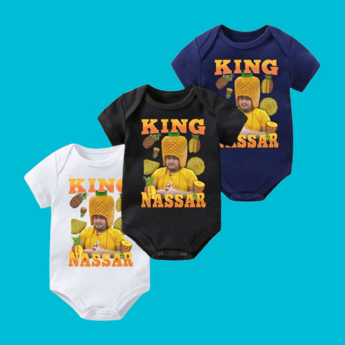 BAJU BAYI JUMPER BABY KING NASSAR NASAR NANAS OPPA KIYOWO | KAOS BAYI KING NASSAR NANAS DISTRO | JUM
