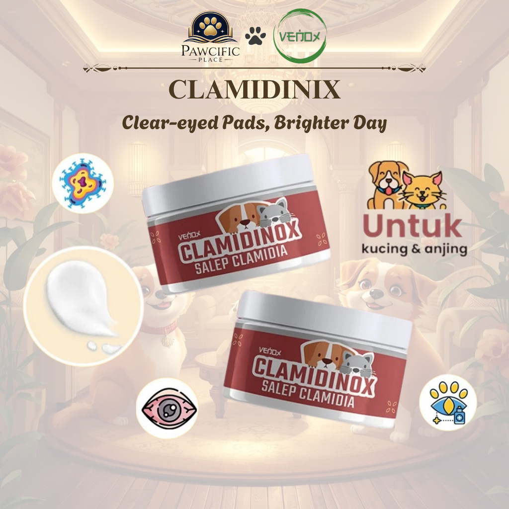 PP Venox CLAMIDINOX Salep Obat Clamidia Mata Kucing Anjing Infeksi Berselaput Bengkak Belekan Berair
