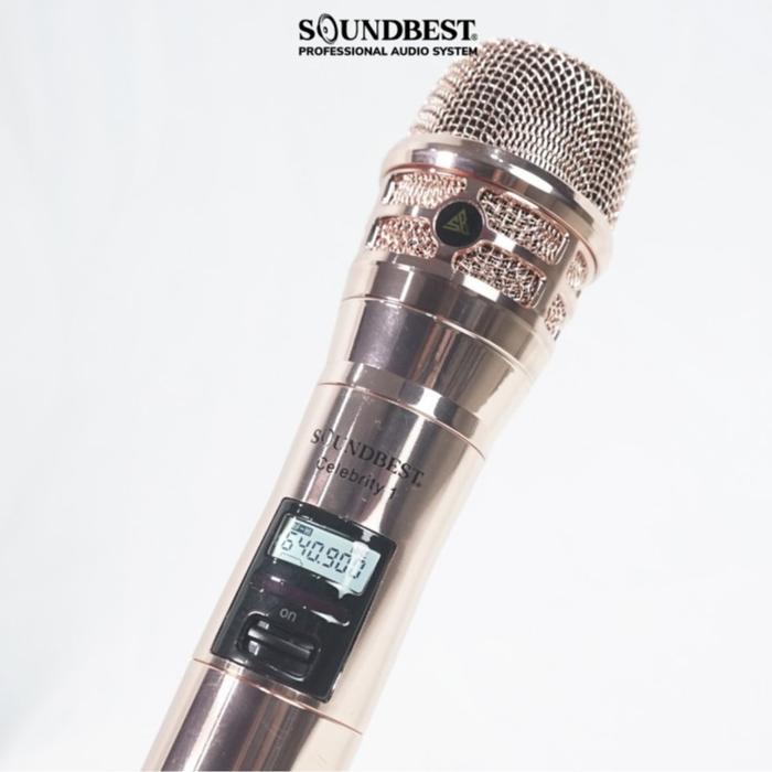 SOUNDBEST MICROPHONE WIRELESS CELEBRITY-1 Mic Mikrofon Mic Mikrofon - ROSEGOLD