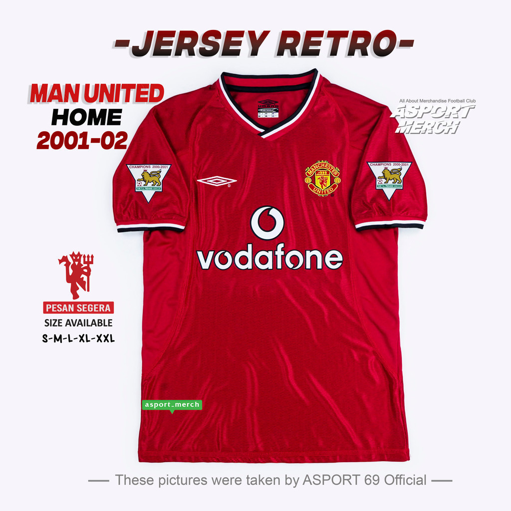 RETRO MU MAN UNITED HOME 2001 2002 RETRO