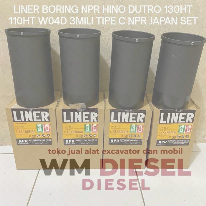 LINER BORING NPR HINO DUTRO 130HT 110HT W04D 3MILI TIPE C NPR JAPAN SET